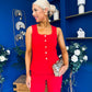 Jamie Waistcoat And Jo Trouser Set Red