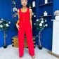 Jamie Waistcoat And Jo Trouser Set Red