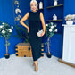 Bernice Embellished Neckline Midi Dress Black
