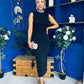 Bernice Embellished Neckline Midi Dress Black