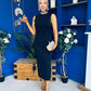 Bernice Embellished Neckline Midi Dress Black