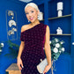 Donna Embellished Velvet Midi Dress Burgundy