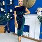 Fiona Velvet Off The Shoulder Knot Midi Dress Forest