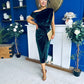 Fiona Velvet Off The Shoulder Knot Midi Dress Forest