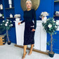 Kelsey Velvet Sequin 2 in 1 Long Sleeve Midi Dress Black