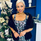 Kiley Faux Fur Shawl Black