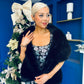 Kiley Faux Fur Shawl Black