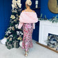 Hanna Faux Fur Shawl Pink
