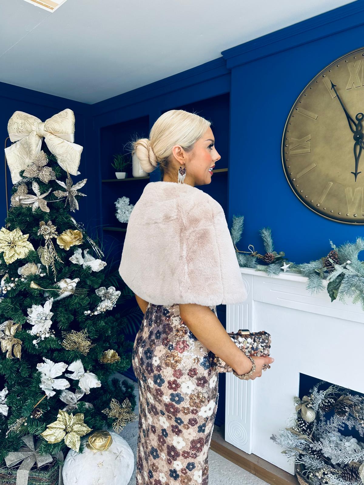 Philis Faux Fur Shawl Cream