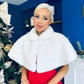 Piper Faux Fur Shawl White