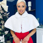 Piper Faux Fur Shawl White
