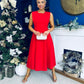 Michaela Detailed Ocxasion Dress Red