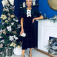 Casey Pearl & Velvet Occasion Dress Black
