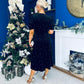 Casey Pearl & Velvet Occasion Dress Black