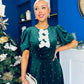 Casey Pearl & Velvet Occasion Dress Forest