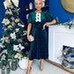 Casey Pearl & Velvet Occasion Dress Forest