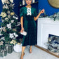 Casey Pearl & Velvet Occasion Dress Forest