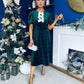 Casey Pearl & Velvet Occasion Dress Forest