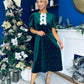 Casey Pearl & Velvet Occasion Dress Forest