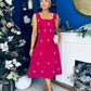 Sabrina Pearl Embellished Occasion Dress Raspberry