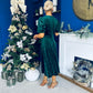 Casey Pearl & Velvet Occasion Dress Forest