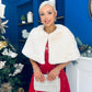 Gretta Faux Fur Shawl Cream