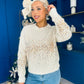 Hina Sequin Knit Jumper Cream