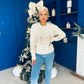 Hina Sequin Knit Jumper Cream