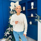 Hina Sequin Knit Jumper Cream