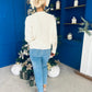Hina Sequin Knit Jumper Cream