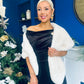 Hanna Faux Fur Shawl Cream