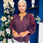 Carmel Embroidered Top Check Wine