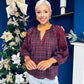Carmel Embroidered Top Check Wine