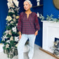 Carmel Embroidered Top Check Wine