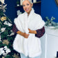 Kerri Faux Fur Trim Scarf Cream
