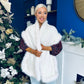 Kerri Faux Fur Trim Scarf Cream