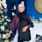Kerri Faux Fur Trim Scarf Chocolate