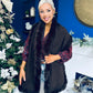 Kerri Faux Fur Trim Scarf Chocolate