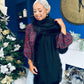 Kerri Faux Fur Trim Scarf Black