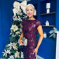 Georgie sequin Lace Split Maxi Dress Burgundy PRE ORDER Arriving 9 Oct