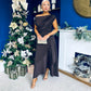 Florie Frill Wrap Maxi Dress Chocolate PRE ORDER Arriving 8 Oct
