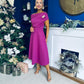 Bailey Gold Brooch Detail Midi Dress Orchid