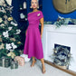 Bailey Gold Brooch Detail Midi Dress Orchid