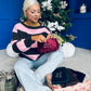 Happy Holidays Cosmetics Bag Wine