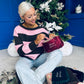 Happy Holidays Cosmetics Bag Wine