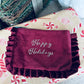 Happy Holidays Cosmetics Bag Wine