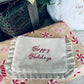 Happy Holidays Cosmetics Bag Beige