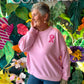 NBCRI Embroidered Light Jumper Pink