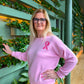 NBCRI Embroidered Light Jumper Pink