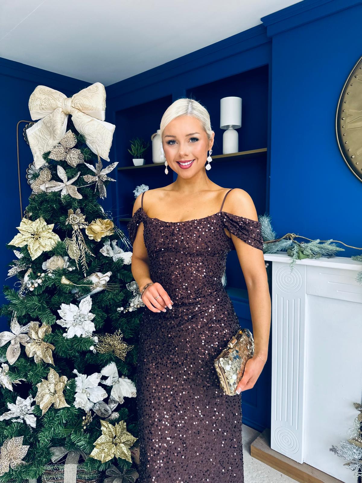 Julia Sequin Maxi Occasion Dress Coco
